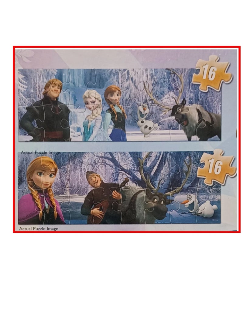Disney FROZEN Disney Frozen Floor Puzzle Activity Set ~ 48 Pack Anna And Elsa Jigsaw Puzzles For Kids, Magnetic Toys - Frozen (Frozen Party Puzzle) Multi-Shape  - Image 4