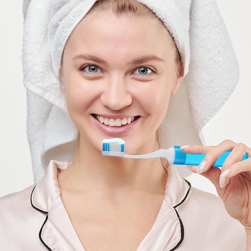 Apausvcm 4Pcs Travel Toothbrush, Portable Folding Toothbrush Soft Bristle Mini Tooth Brush with Case Travel Size Toiletries Stuff for Camping School, Multicolor Pack of 4 - Image 5