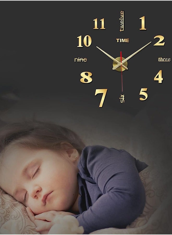 ساعة حائط ديجيتال ساعة حائط ذهبية مقاس 40 سم