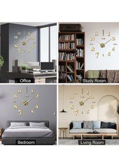 ماركة غير محددة ساعة حائط ديجيتال ساعة حائط ذهبية مقاس 40 سم  - Image 3