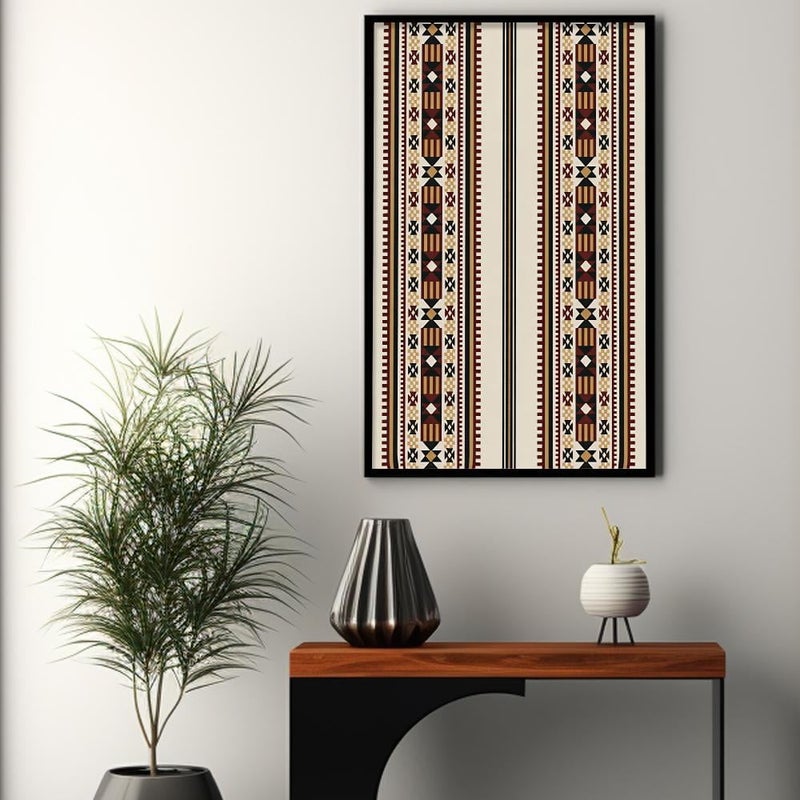 ماركتنا لوحة قماشية بتصميم الفن النجدي مع برواز مجوف مقاس (40×60) قطعة واحدة - Image 3