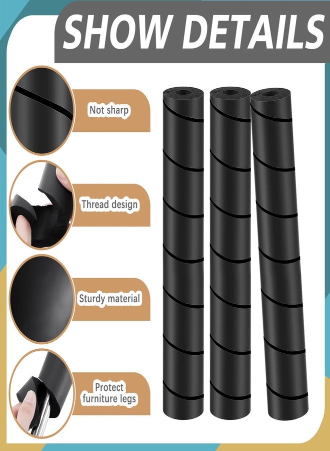 ReliThick 4 Pcs Bed Frame Toe Protectors 11.81" Foam Covers for Bed Frame Legs Protect Toes from Hard Furniture Legs, No Adhesive Needed - Image 3