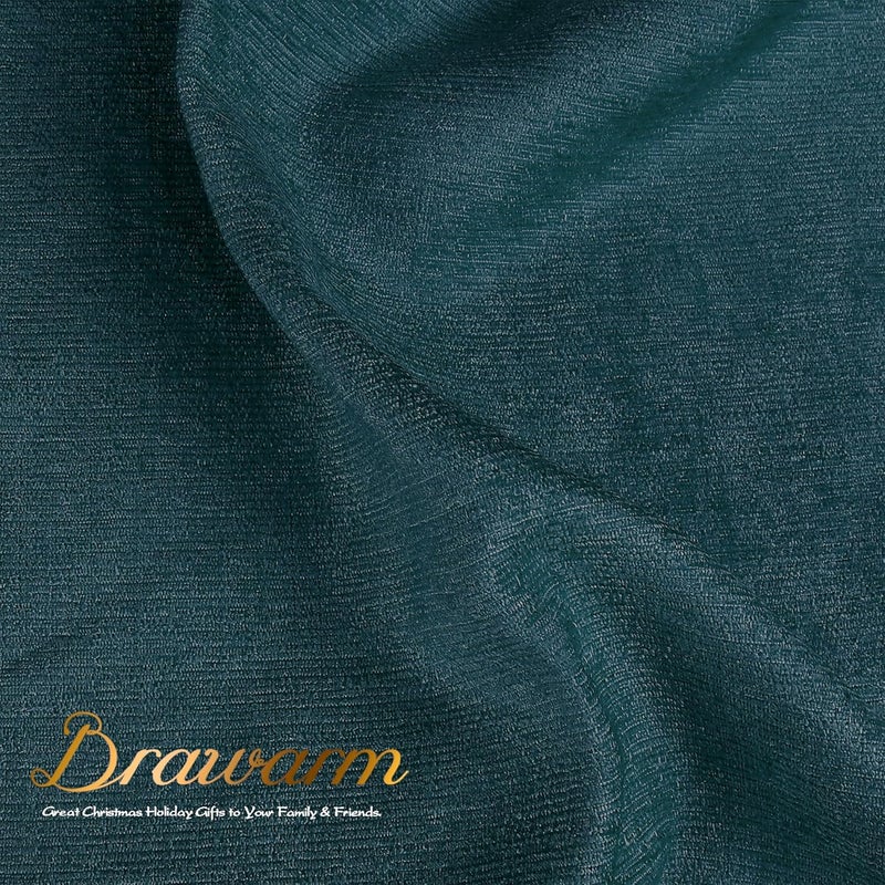 BRAWARM Throw Pillow Covers 22x22 Inches - Deep Lagoon Chenille Pillow Covers Pack of 2, Solid Dyed Soft Chenille Pillow Cases for Couch Sofa Bed Home Decoration - Image 4