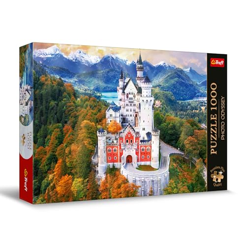 Trefl Neuschwanstein Castle Germany 1000 Jigsaw Puzzle Premium Plus Photo Odyssey 27x19 Unique Photographic Series Perfect Matching of Elements for Adults and Children from 14 Years Old - Image 1