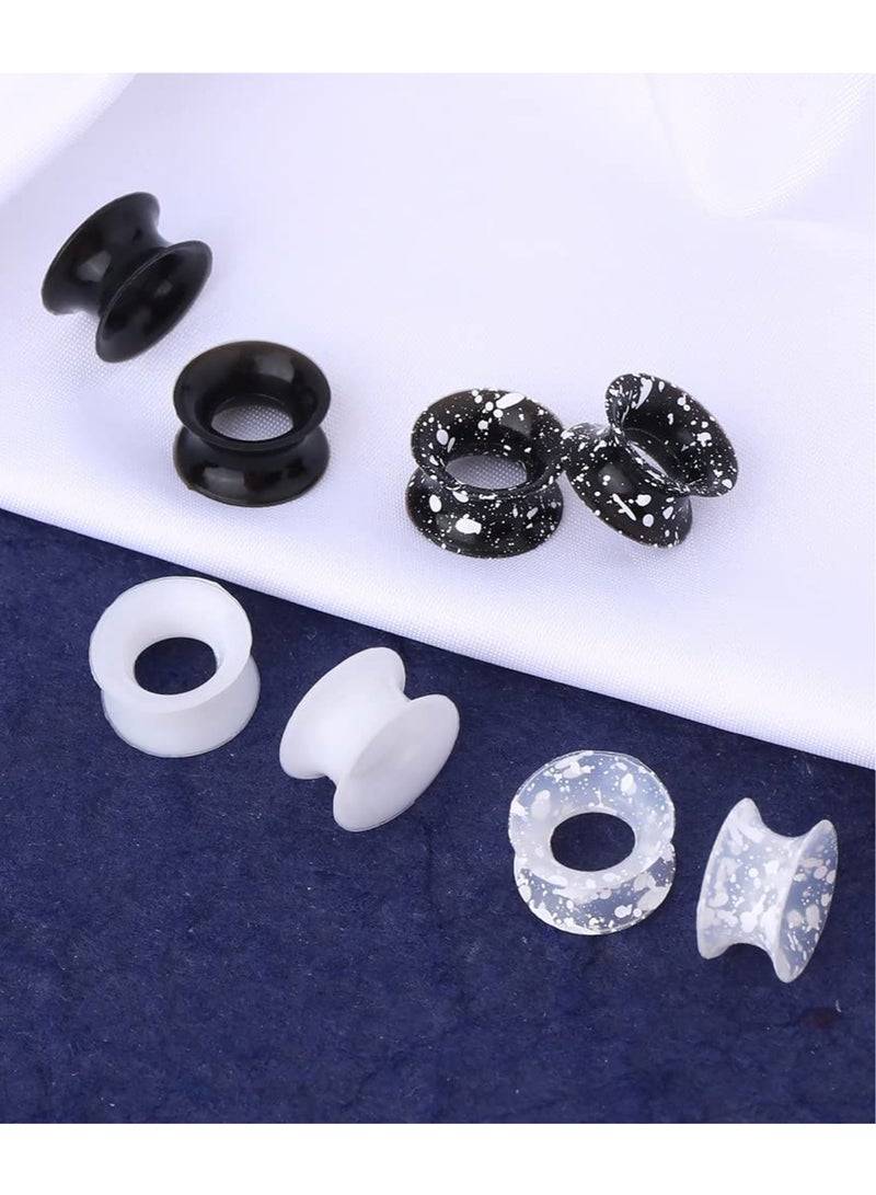8PCS Silicone Ear Gauges Flexible Ear Tunnels Plugs Stretchers Expander Double Flared Flesh Ear Piercing Jewelry for Women Men - Image 4
