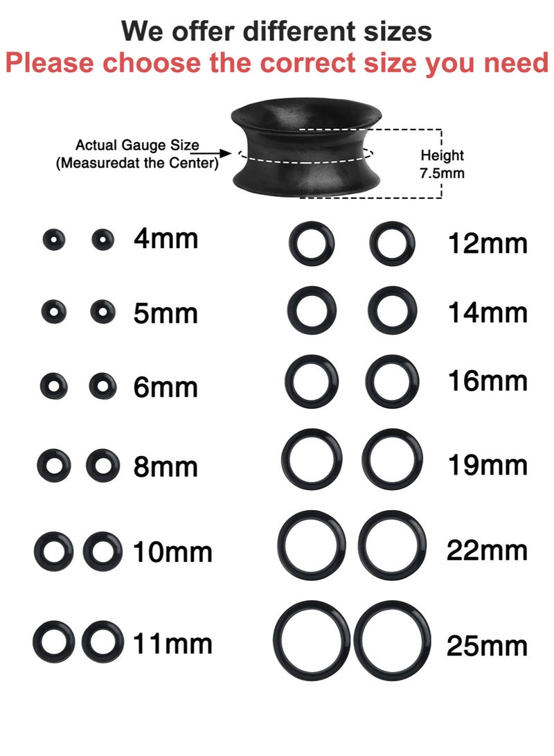 8PCS Silicone Ear Gauges Flexible Ear Tunnels Plugs Stretchers Expander Double Flared Flesh Ear Piercing Jewelry for Women Men - Image 2