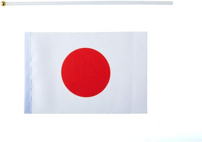 mflagperft Japan Flag Japanese Flag, Small Mini Handheld Japan Flags on Stick, Ideal for Party Parades Sports Events Patriotic Festival Decorations - Image 3