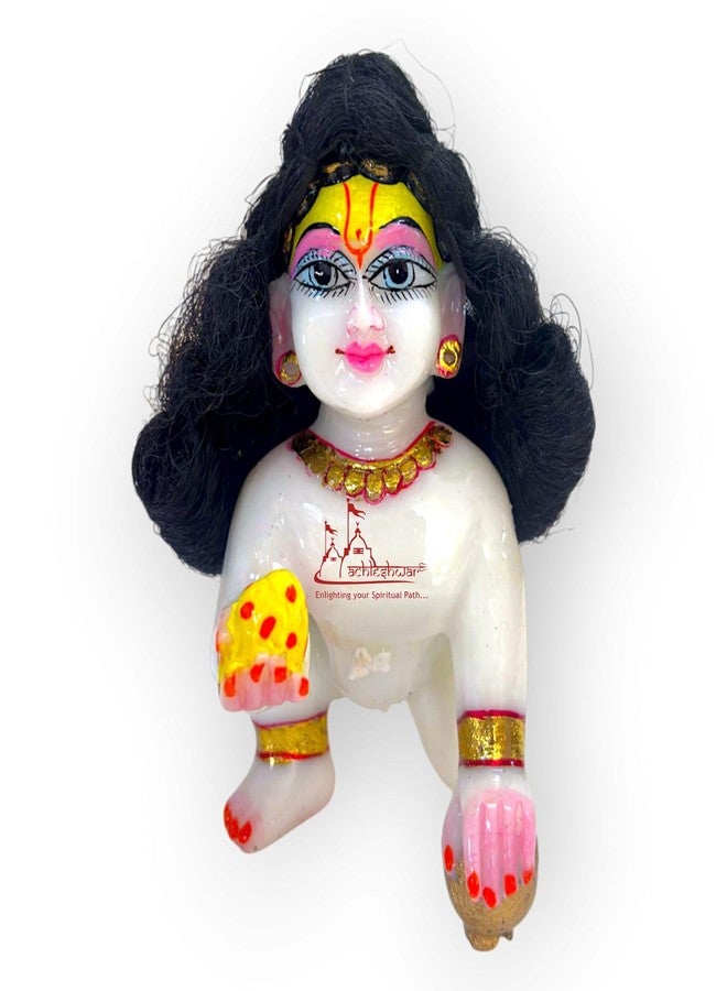 Achleshwar Ladoo Gopal Hair Set | Original Shining Kanha Baal for Krishna Idol | Decorative Shringar Accessory for Bal Gopal | Soft & Natural Look | Black | Size 3 No (Pack of 2) - Image 4