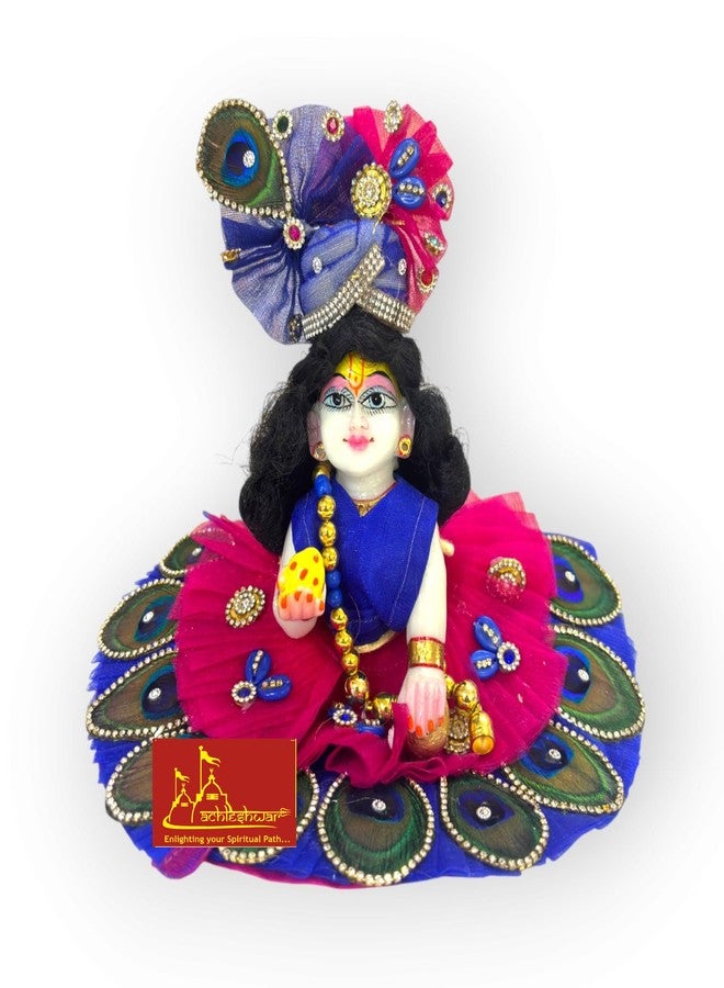Achleshwar Ladoo Gopal Hair Set | Original Shining Kanha Baal for Krishna Idol | Decorative Shringar Accessory for Bal Gopal | Soft & Natural Look | Black | Size 3 No (Pack of 2) - Image 2