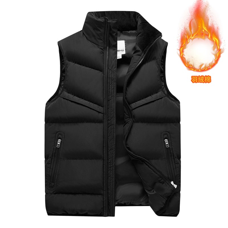Men'S Vest Casual Slim Fit Large Size Vest Patchwork Trade Multi-Pocket Outdoor Cotton Vest Trendy - Image 2