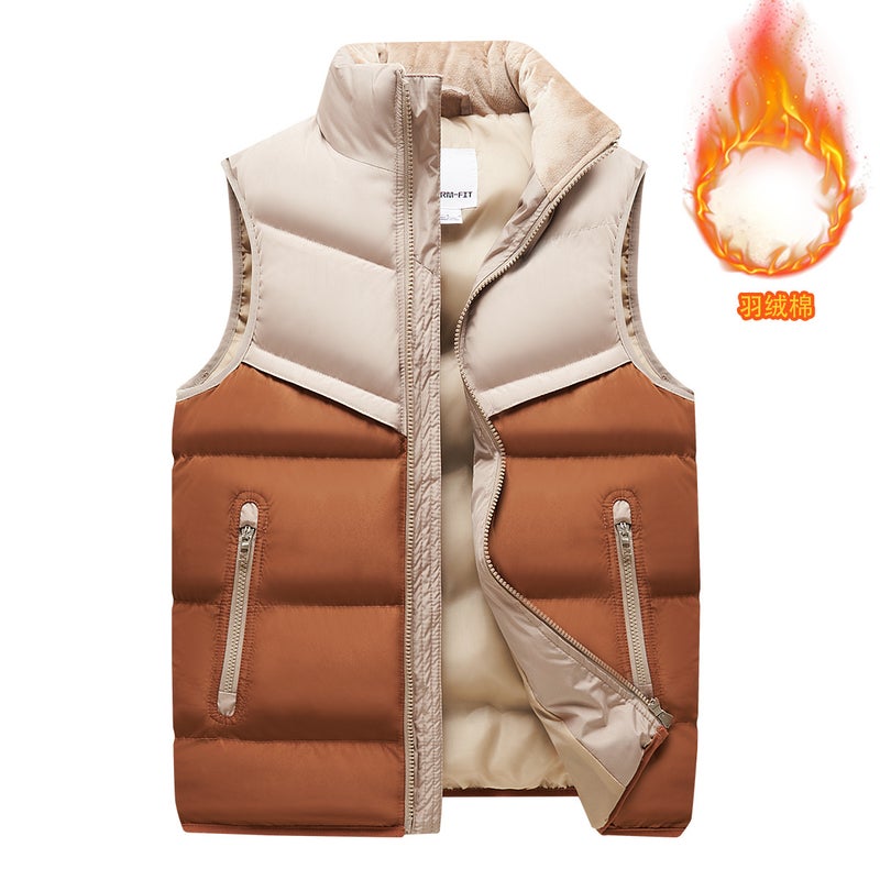 Men'S Vest Casual Slim Fit Large Size Vest Patchwork Trade Multi-Pocket Outdoor Cotton Vest Trendy - Image 1