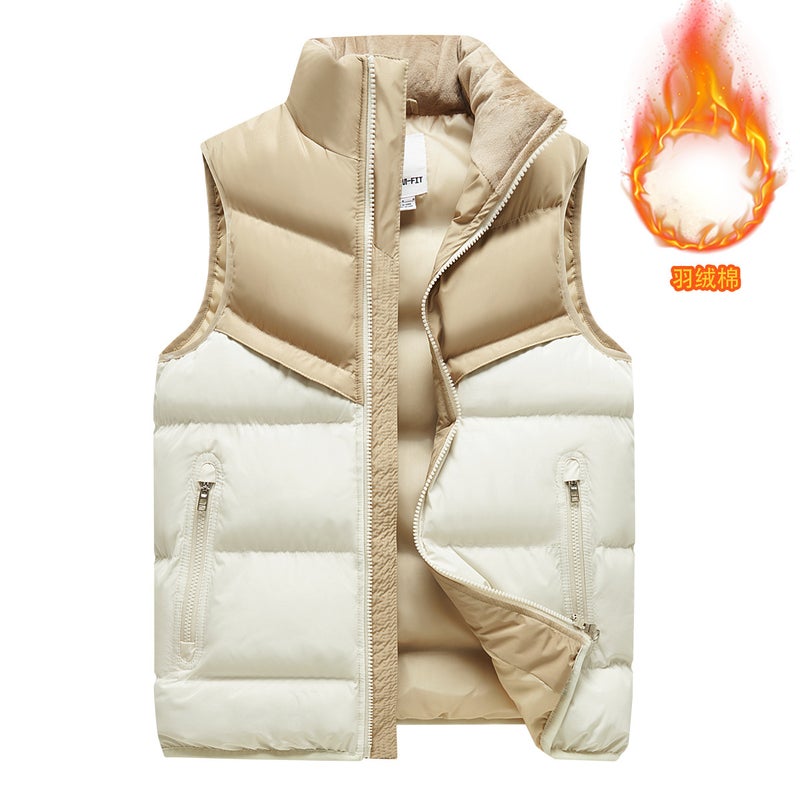 Men'S Vest Casual Slim Fit Large Size Vest Patchwork Trade Multi-Pocket Outdoor Cotton Vest Trendy - Image 5
