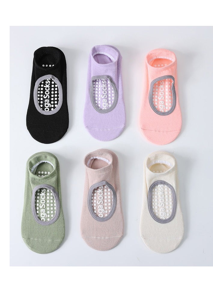 Generic 6 Pairs Anti Slip Yoga Socks For Women，Non Slip Socks Pilates Socks For Yoga，Pilates，Ballet，Dance，Workout  - Image 1
