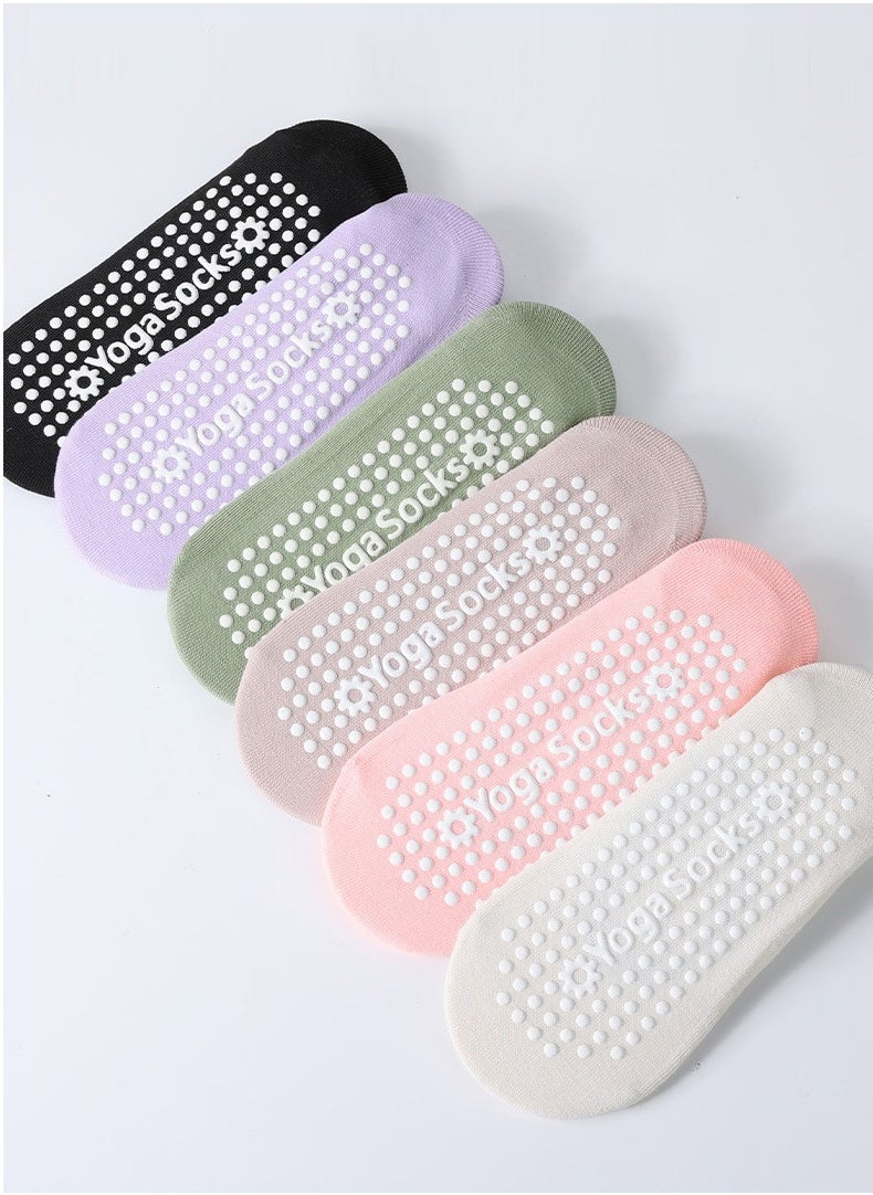 Generic 6 Pairs Anti Slip Yoga Socks For Women，Non Slip Socks Pilates Socks For Yoga，Pilates，Ballet，Dance，Workout  - Image 3