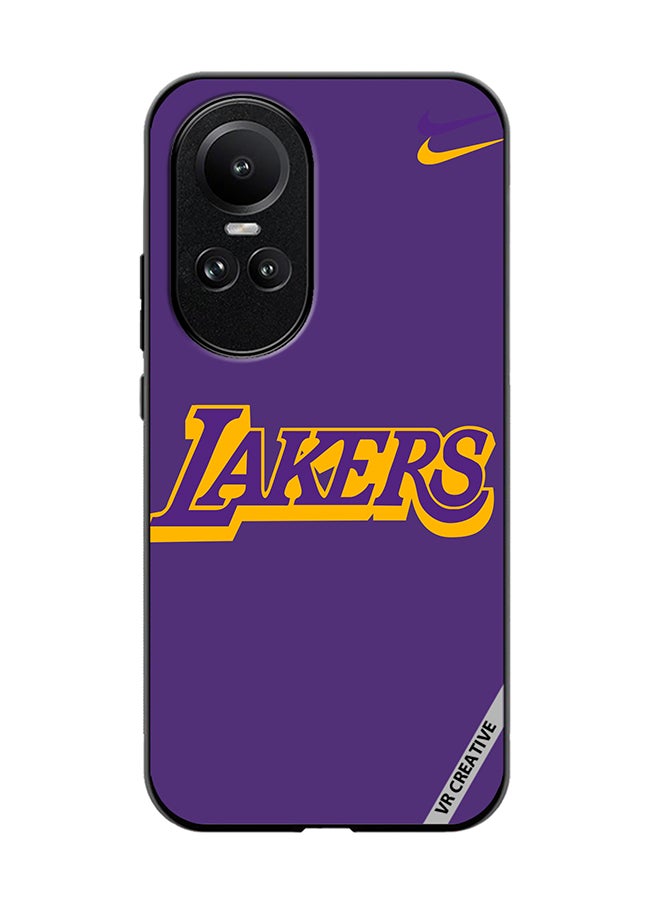 VR CREATIVE Protective Case Cover For Oppo Reno 10 Lakers Purple Design Multicolour - Image 1