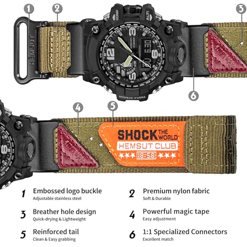DAVILANE Watch Band Strap for Casio G-shock GWG-1000 GWG1000,Super Rugged Nylon Sports Strap - Image 4