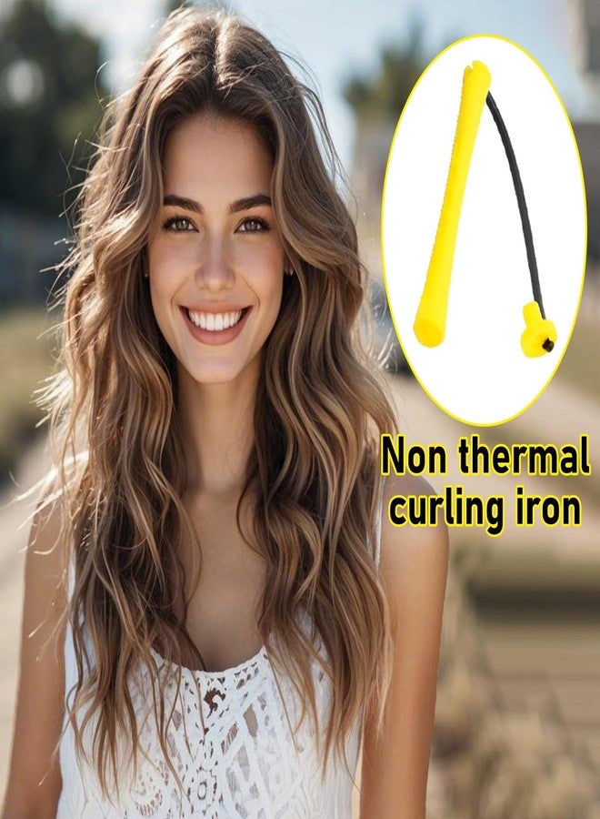 Bmpzery 48 Pcs Small Perm Rods,Perm Rods for Long Hair,Hair Rods for Curls Hairs with Rat Tail Combs and Steel Pintail,Heatless Rollers for Hairdressing Styling Essential Tools(0.28 x 3.23 Inch Yellow) - Image 5