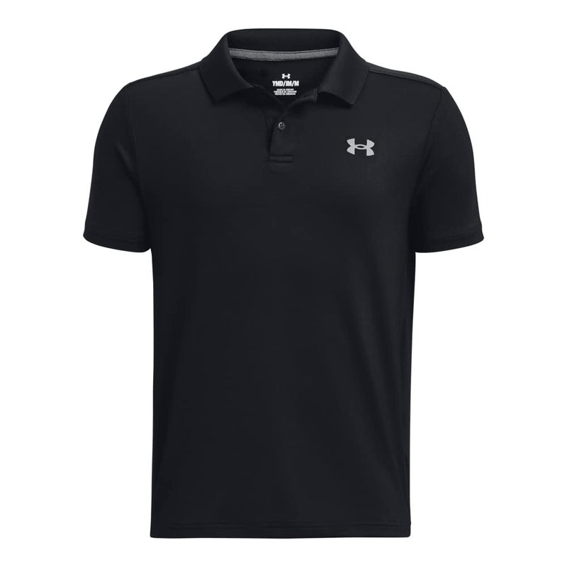 Under Armour Boys Performance Polo, (001) Black / / Pitch Gray, Small - Image 3