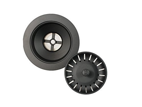 Plumb Pak KEENEY K1439BLK Deep Thread Cast Brass Kitchen Sink Strainer, 3.5-Inch Opening, Black - Image 3