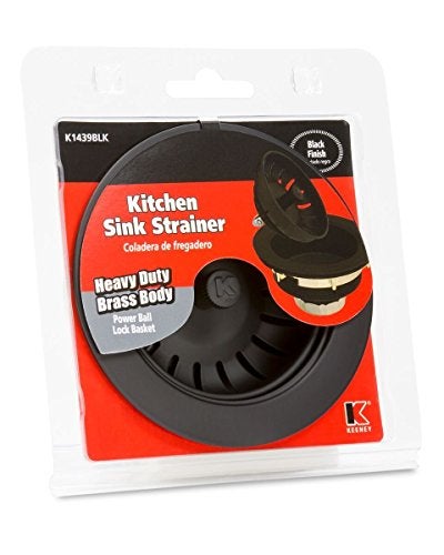 Plumb Pak KEENEY K1439BLK Deep Thread Cast Brass Kitchen Sink Strainer, 3.5-Inch Opening, Black - Image 2