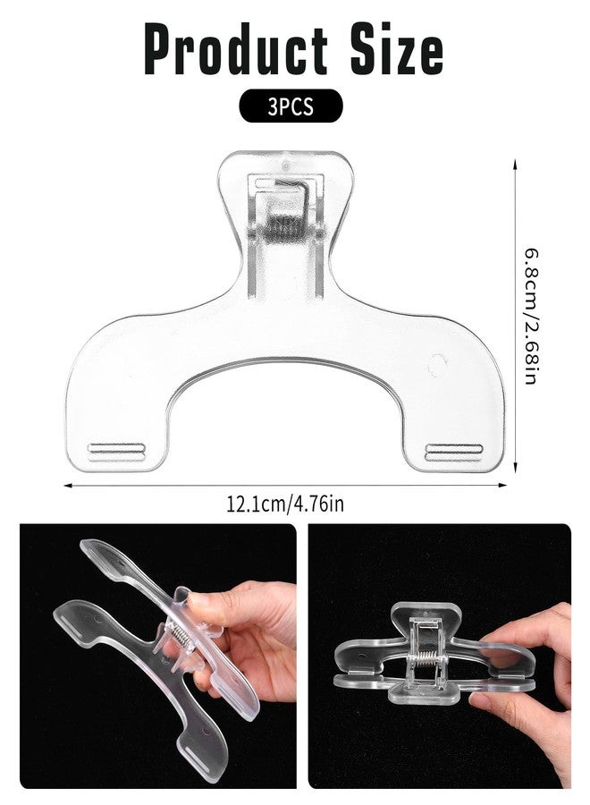 ValueBargain 3Pcs Book Clips to Hold Book Open, Transparent Journal Clips to Hold Journal Open Page, Convenient for Reading Teaching & Fixing Manuscripts for Teachers & Clerks Bookmark Accessories - Image 2