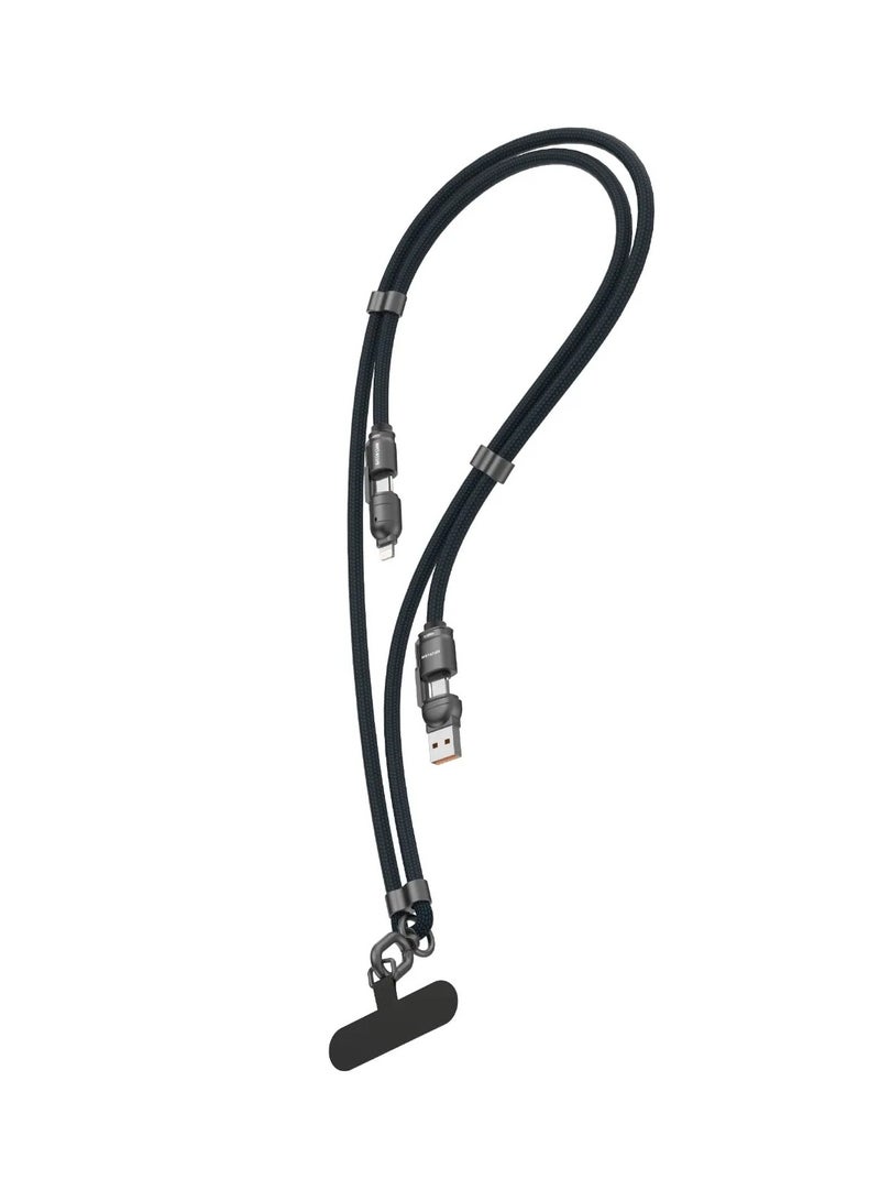 جرين ليون كابل حبل مضفر 4 في 1 من جرين ليون بطول 150 سم مع رقعة ربط - أزرق - Image 1