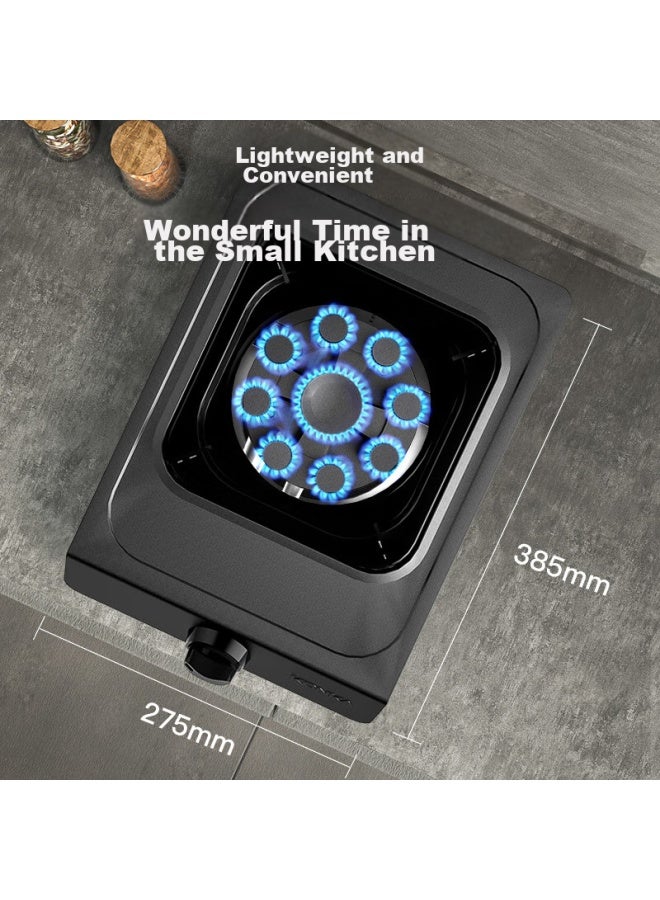 Konka Gas Stove, Single Burner Countertop Model, Government Subsidy, 5.2kw Natural Gas, Nine-chamber Intense Flame Stove, Black Easy-to Panel Jzt-kw07t - Image 5