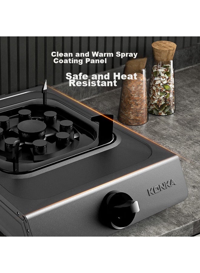 Konka Gas Stove, Single Burner Countertop Model, Government Subsidy, 5.2kw Natural Gas, Nine-chamber Intense Flame Stove, Black Easy-to Panel Jzt-kw07t - Image 3