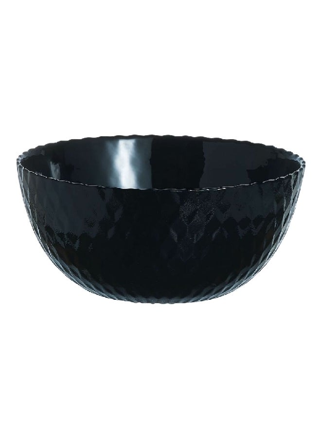 Luminarc Pampille Dishwasher And Microwave Safe Tempered Glass Multipurpose Bowl Black 13 Cm Q4621 - Image 1