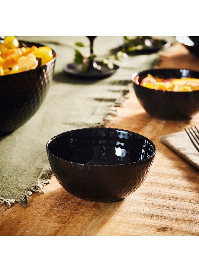 Luminarc Pampille Dishwasher And Microwave Safe Tempered Glass Multipurpose Bowl Black 13 Cm Q4621 - Image 4