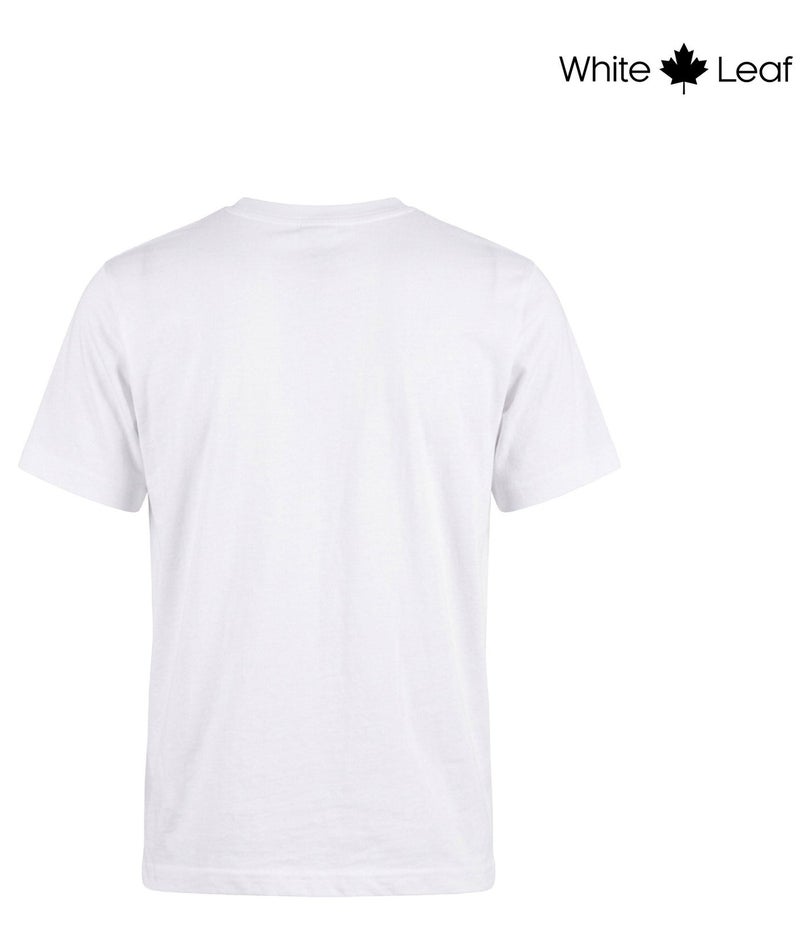 WHITE LEAF Men's Round Neck T-Shirt 1 Piece – 100% Combed Cotton Breathable Comfortable Casual Wear, White - Image 4