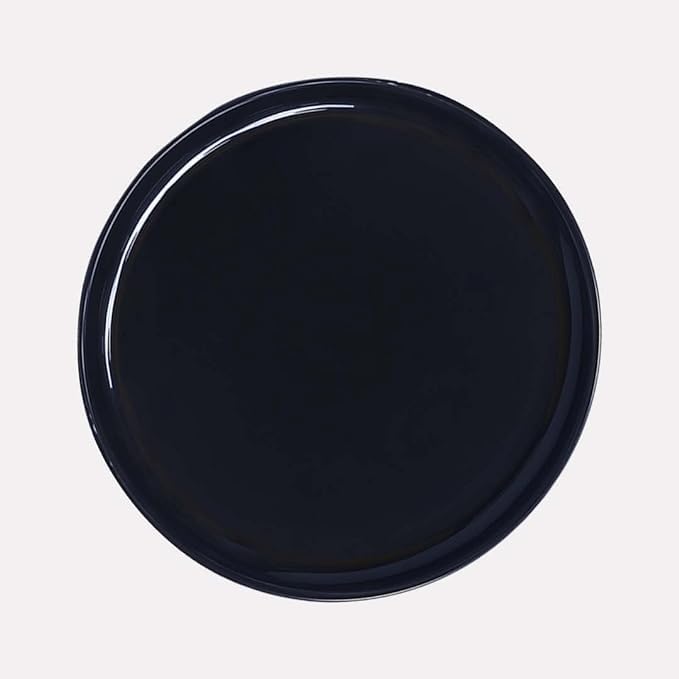 Everbuy® Unbreakable Round Serving Dinner Plates Full Size Plate for Dining Table Home Kitchen Party Restaurant 10 Pcs- Black - Image 2