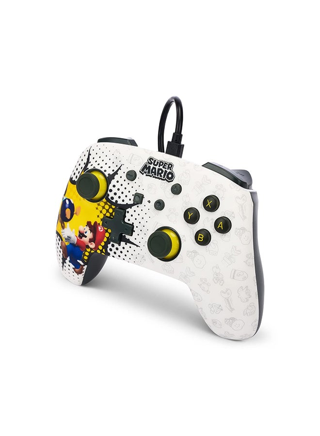 PowerA Enhanced Wired Gaming Controller for Nintendo Switch or Nintendo Switch OLED, Bob-omb Blast, White - Image 4