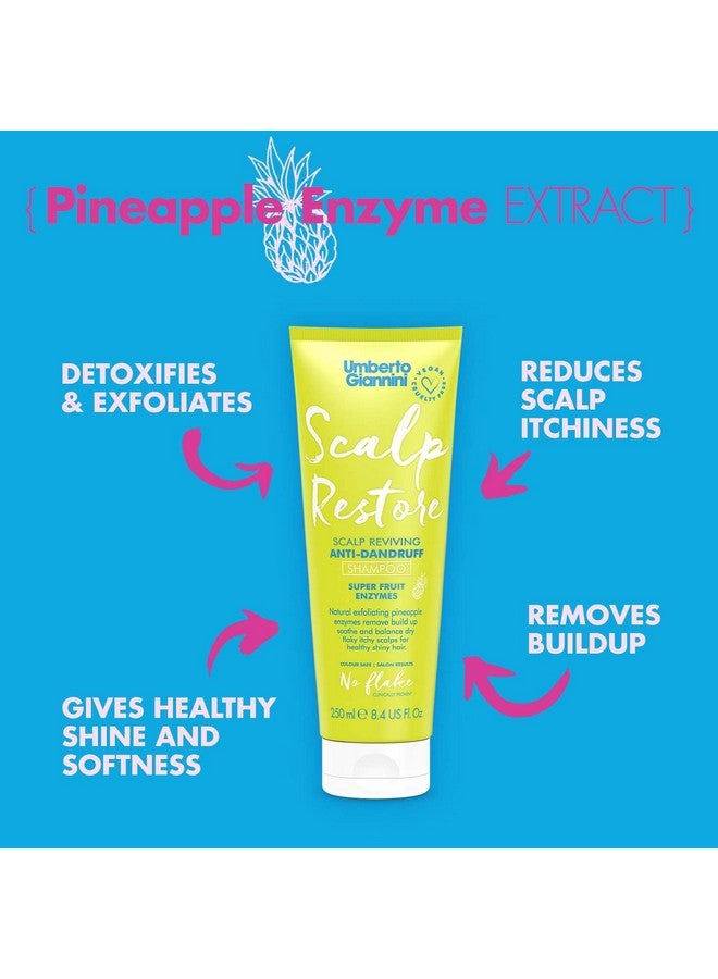 Umberto Giannini Scalp Restore Shampoo Vegan & Cruelty Free Scalp Reviving Antidandruff Formula With Super Fruit Enzymes 250 Ml - Image 5