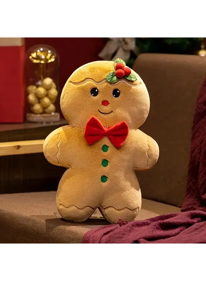 Gingerbread Man Plush Toy Christmas Tree Ornament Carnival Decor Gift - Image 1