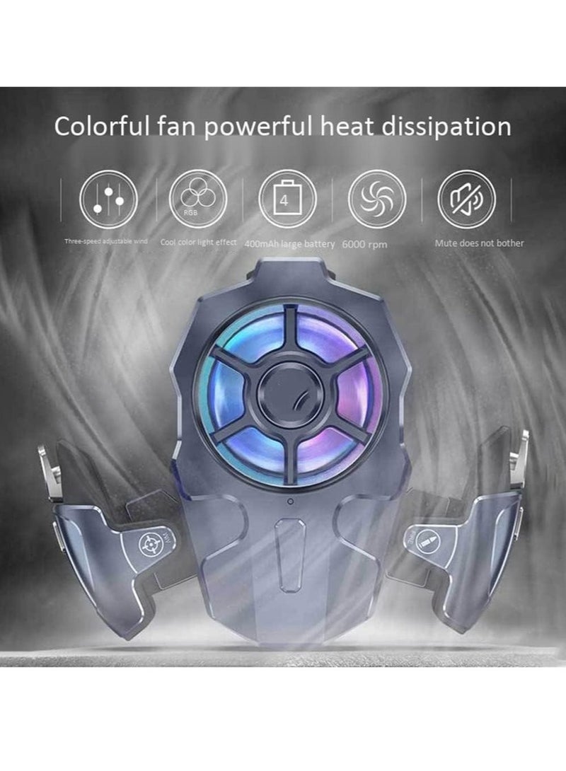 Loquat NEW AK03 Mobile Game Controller with Cooling Fan – Joystick Trigger for PUBG, iOS u0026 Android Smartphones  - Image 2