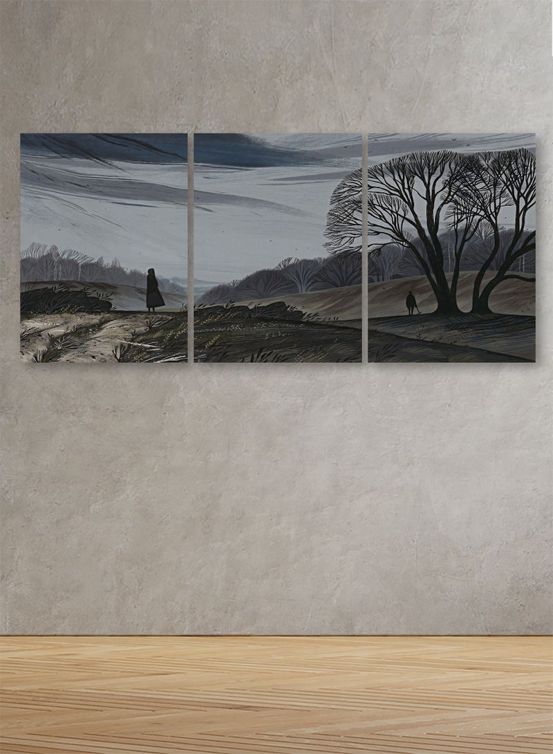 Marktna Decorative Wall Art Painting with a Nature Design, 3 Pieces, Size 120x60cm - Image 1