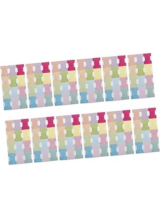 Writable Self Adhesive Index Tabs 12 Sheets Page Markers For Document Organization - Image 1