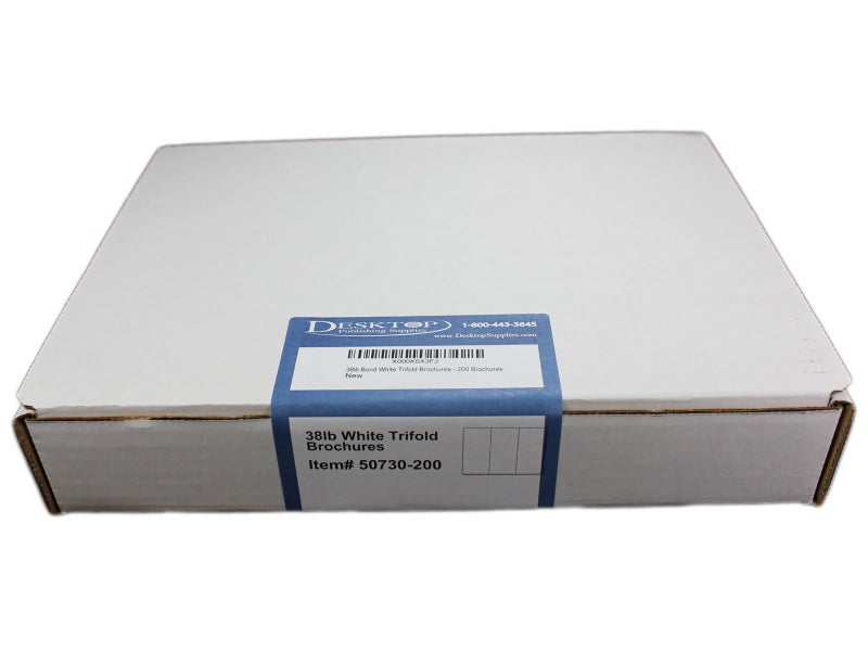 Desktop Publishing Supplies 38lb Bond White Trifold Brochures - 200 Brochures - Desktop Publishing Supplies, Inc.™ Brand - Image 2