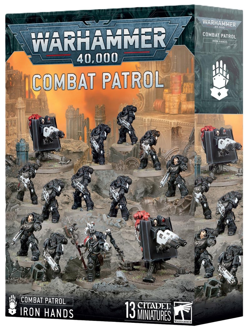 Games Workshop Warhammer 40K Combat Patrol Iron Hands Space Marines Miniatures with Techmarine Heavy Intercessors Firestrike ServoTurrets and Transfer Sheet - Image 3