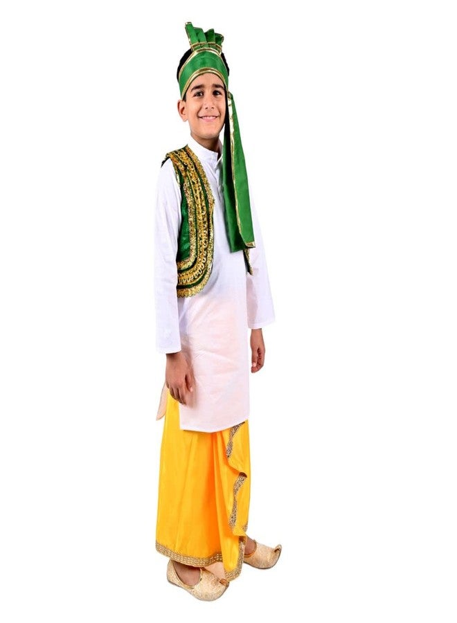 DESI ANDAAZ Punjabi Costume Dress Folk Dance Boys Set of 4(Kurta,Lungi,Jacket& Turra) Indian State Giddha Baisakhi Bhangra Dance Dress for Kids - Image 3