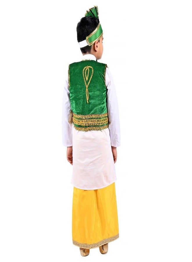DESI ANDAAZ Punjabi Costume Dress Folk Dance Boys Set of 4(Kurta,Lungi,Jacket& Turra) Indian State Giddha Baisakhi Bhangra Dance Dress for Kids - Image 5