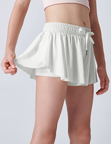 Liberty Pro 3 Pack Girls Flowy Shorts with Spandex Liner 2-in-1 Youth Butterfly Skirts for Fitness, Running, Sports (Set 2, Youth X-Large) - Image 3