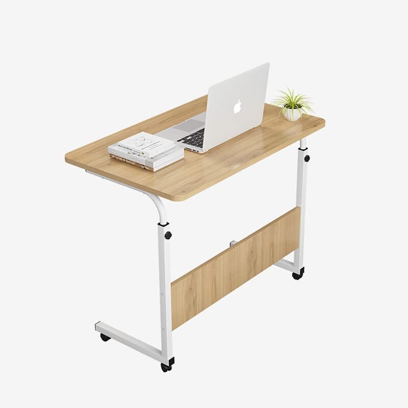 Lampostick Computer Student Laptop Desk Height Adjustable Wooden Laptop Table Computer Standing Desk with Wheels - Image 1