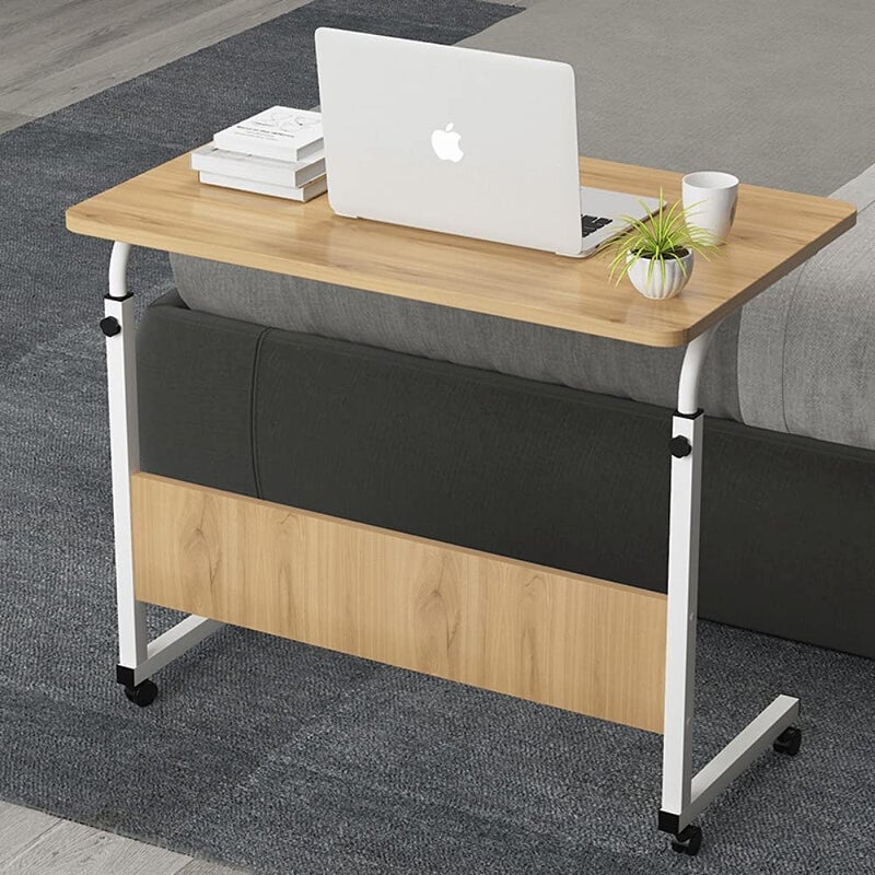Lampostick Computer Student Laptop Desk Height Adjustable Wooden Laptop Table Computer Standing Desk with Wheels - Image 2