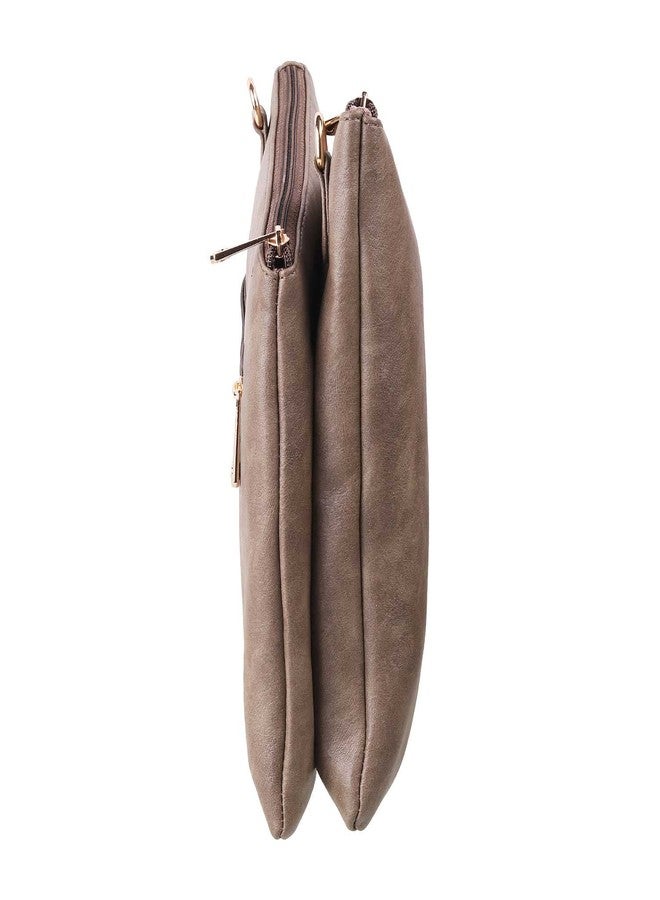 Mochi Women Brown Zip Top Sling Bag (66-7211) - Image 5