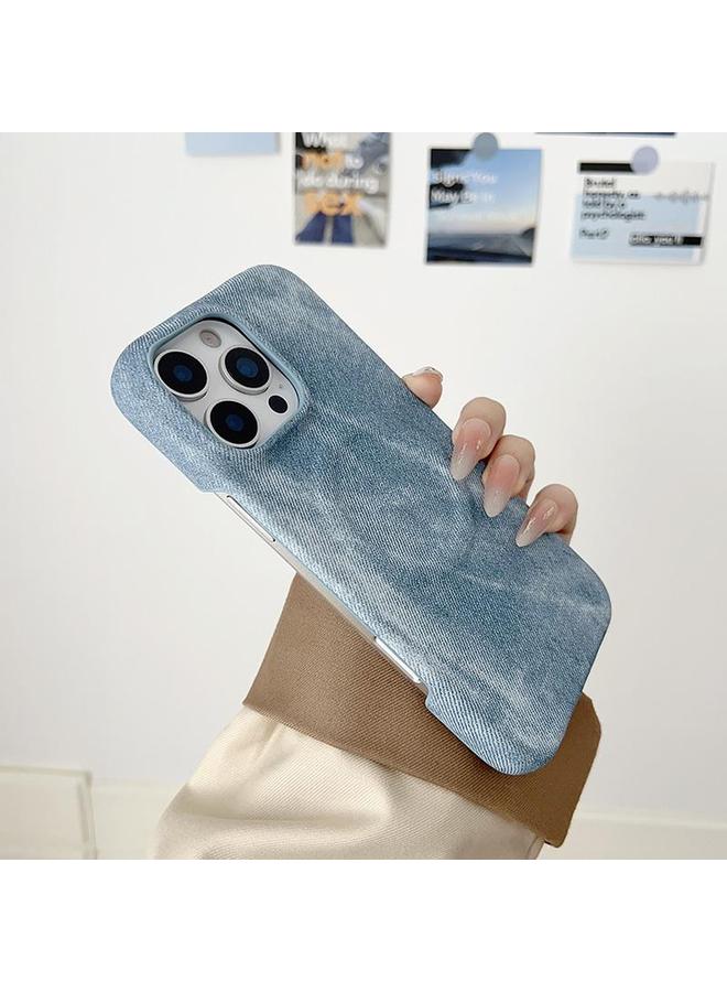 زبون جراب لهاتف iPhone 12 / 12 Pro Denim MagSafe المغناطيسي PC + جراب هاتف PU - Image 3