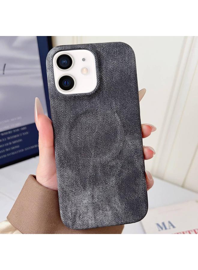زبون جراب لهاتف iPhone 12 / 12 Pro Denim MagSafe المغناطيسي PC + جراب هاتف PU - Image 1