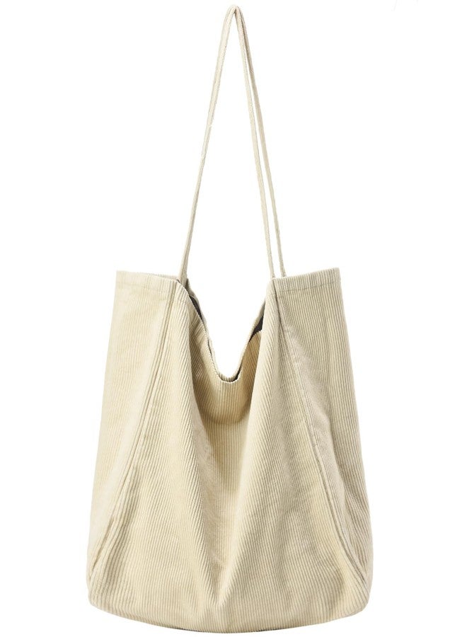 YAVCOOL Canvas Tote Bag for Women Large Hobo Shoulder Bag for Work Travel Casual Message Bag Tote Purse handbags, 2-h Beige, Large - Image 1
