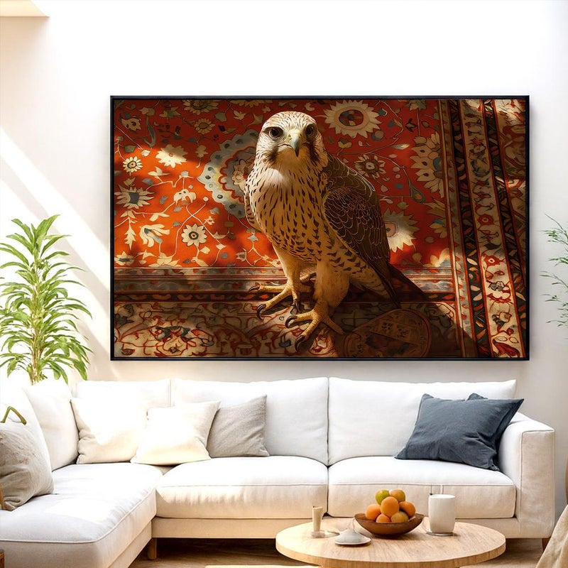 Marktna One canvas painting with a Najdi art design and a hollow frame, measuring (90×60), one piece - Image 2